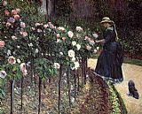 Gustave Caillebotte Canvas Paintings - Roses, Garden at Petit Gennevilliers
